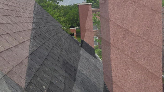 Chimney Stucco Repair and Flashing Installation